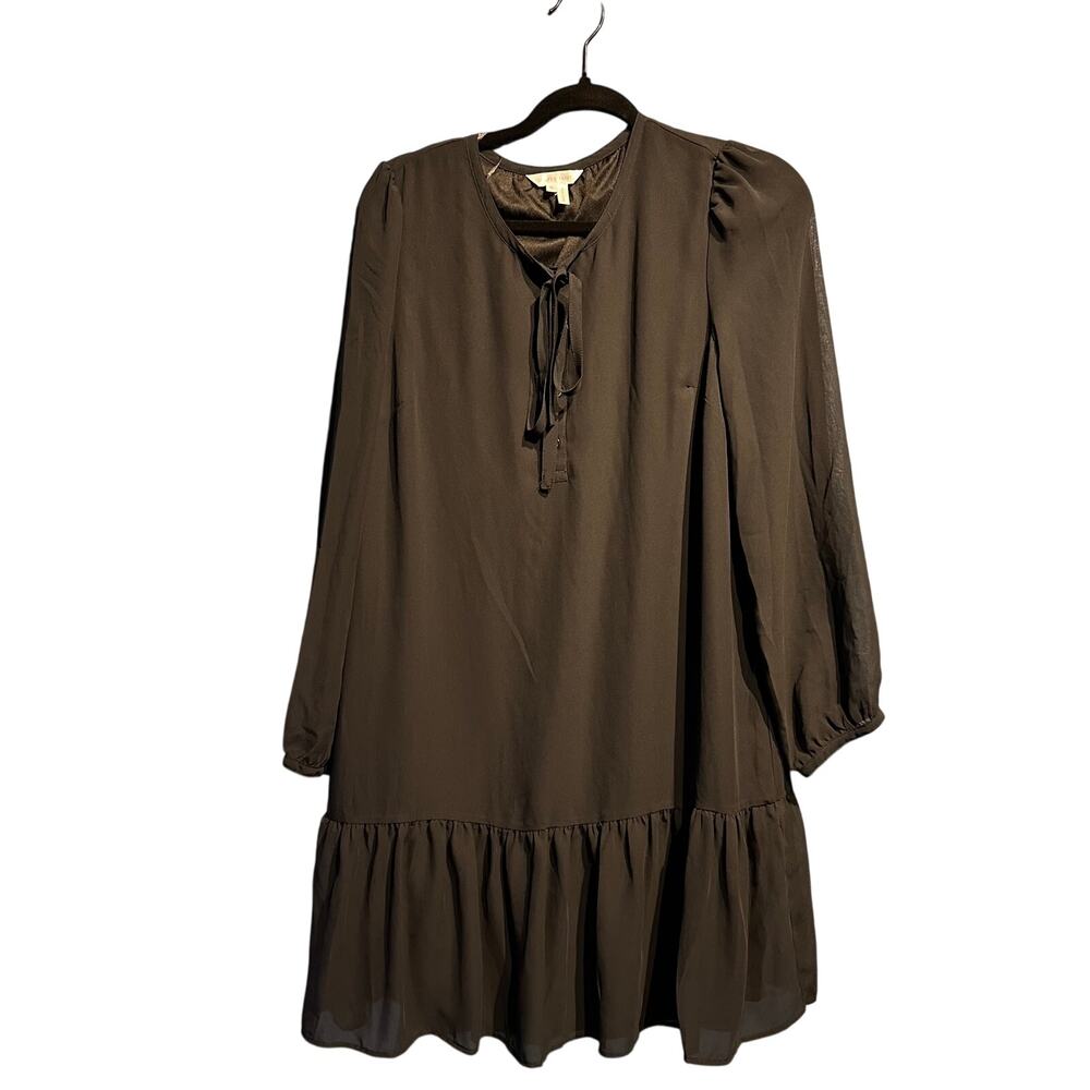 Draper James Size Small Long Sleeve Sheer Dress Bow Neck Whimsygoth